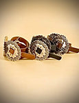 Western Concho Leather Ring belt