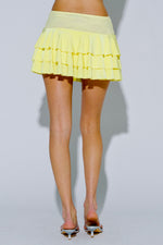 Yellow Ruffle Skirt Set