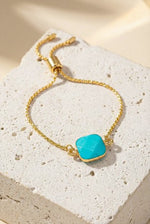 Turquoise Stone Adjustable Bracelet