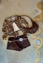 Western Concho Leather Ring belt