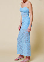 Sky blue lace cami top and maxi skirt- sold separately