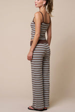 Brown Stripe Two-Piece Pant Set- sold separately