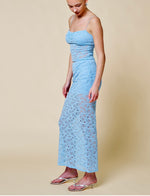 Sky blue lace cami top and maxi skirt- sold separately