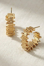 Textured Gold Hoop Earrings