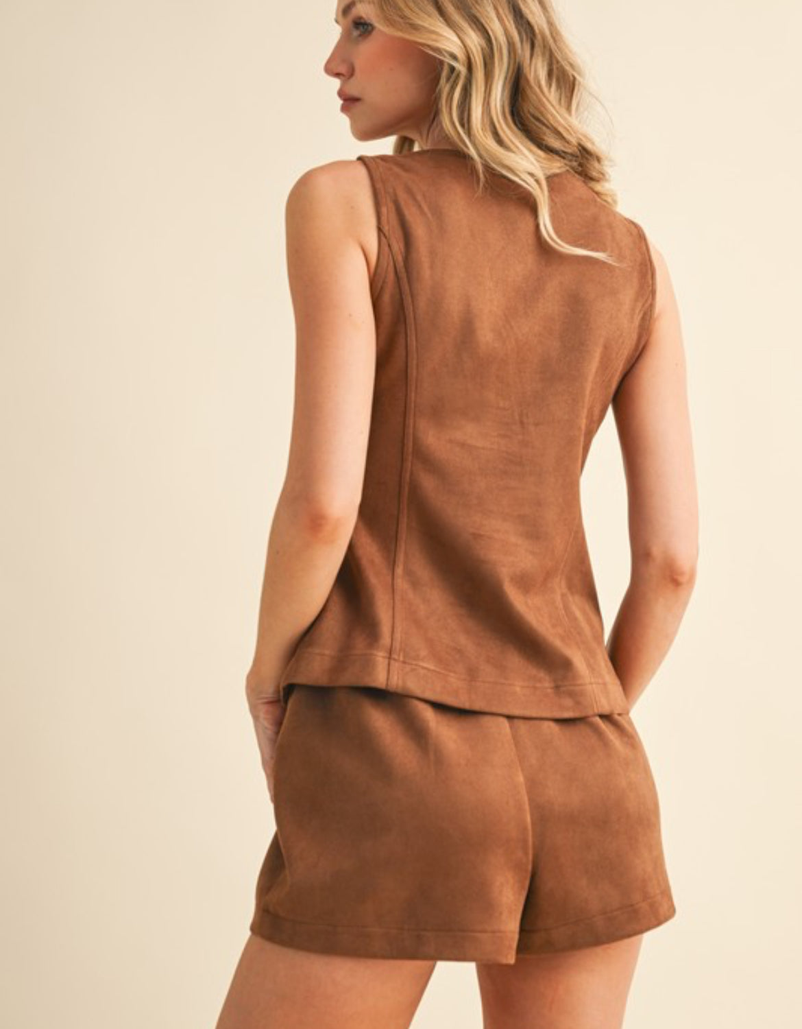 Regan Suede Vest Set