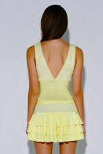 Yellow Ruffle Skirt Set