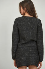 Cábala black shimmer two piece knit jacket and skirt set_ sold separately