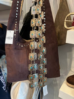Western Concho Link Belt- silver or gold