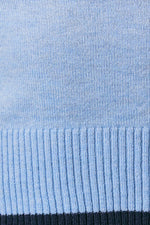 Blue Off-Shoulder Knit Top