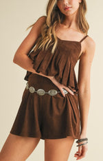 Kelly Suede Shorts Set