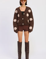 Shell Knit Cardigan – Chocolate