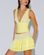 Yellow Ruffle Skirt Set
