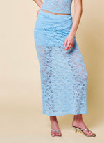 Sky blue lace cami top and maxi skirt- sold separately
