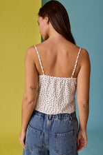 Polka Dot Lace Trim Cami