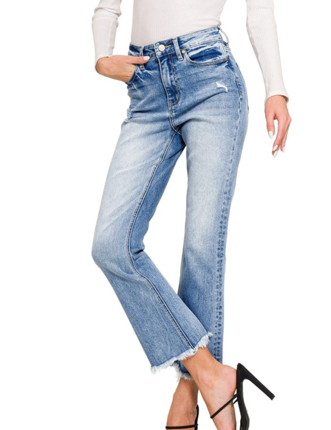 Bella Stressed Ankle Jeans
