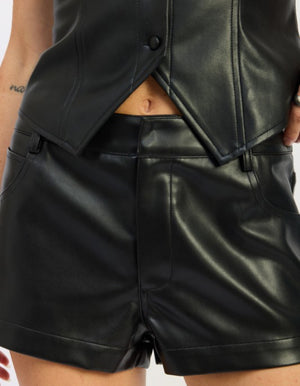 Billie Leather Vest Set