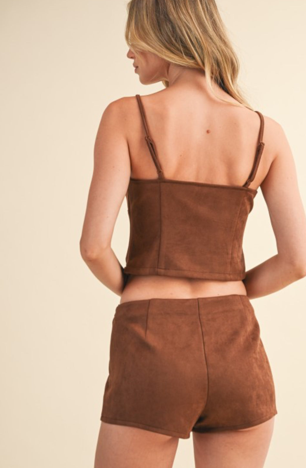 Mary Suede Shorts Set