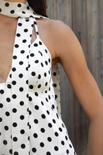 Polka Dot Scarf Halter Top