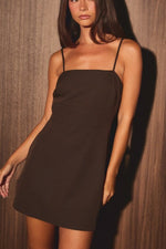 Brown Mini Dress with Bow