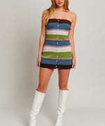 Stripes Knit Mini Dress