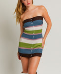 Stripes Knit Mini Dress