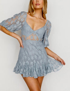 Virgo dusty blue lace dress Bittano Virgo dusty blue lace dress Bittano