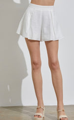 Anni A line white shorts