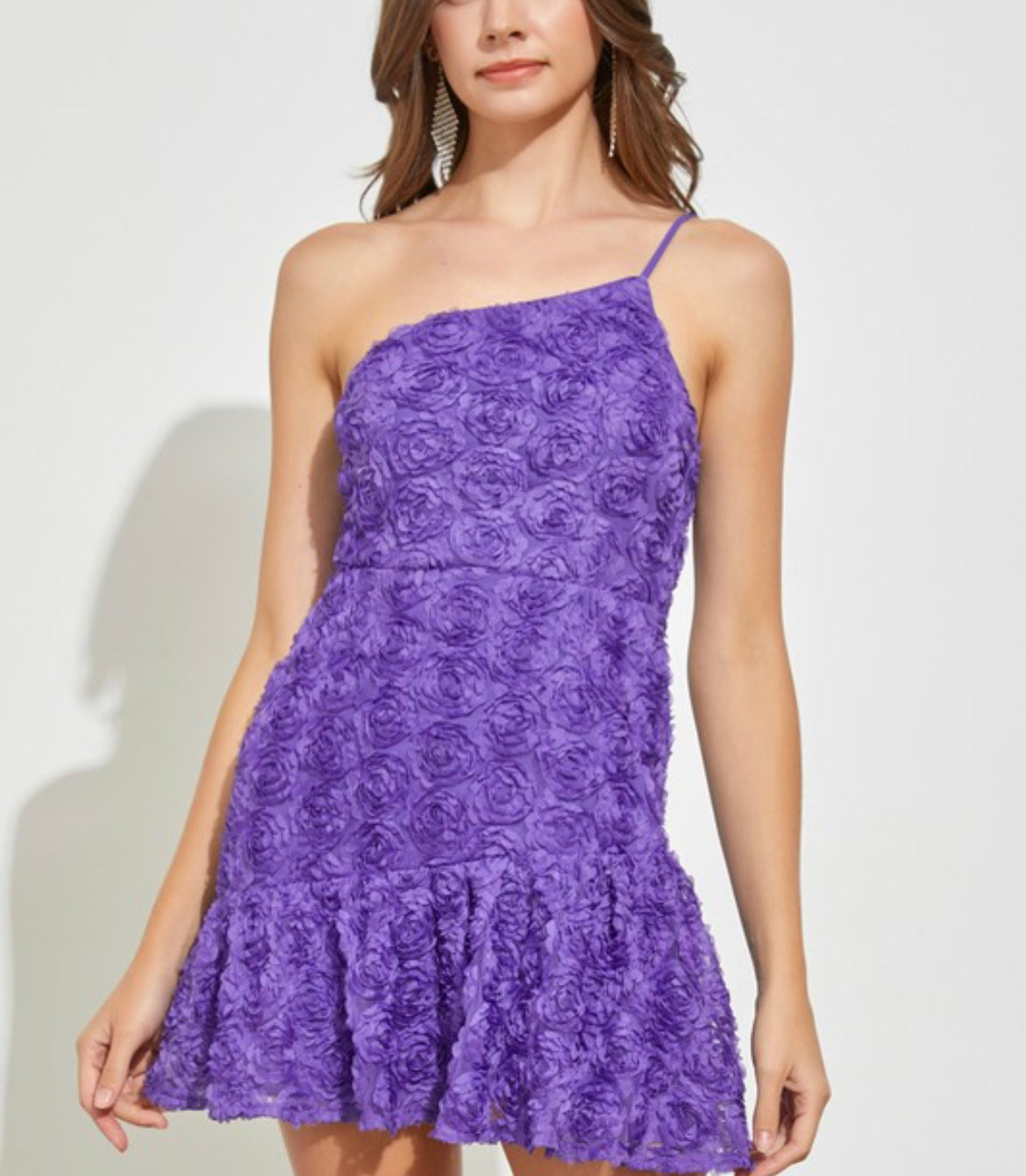 Tara one shoulder purple dress