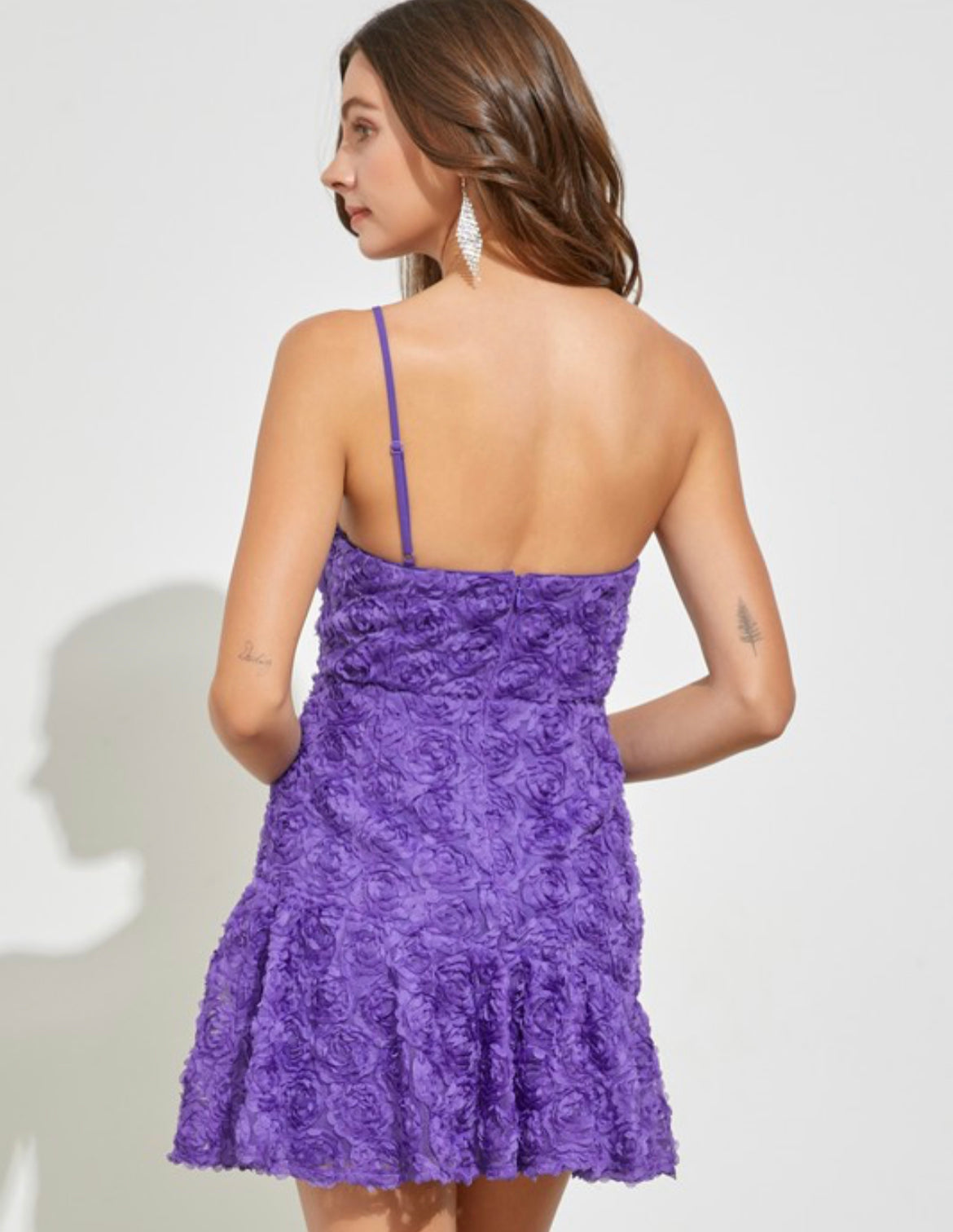 Tara one shoulder purple dress