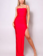 Lola red maxi dress